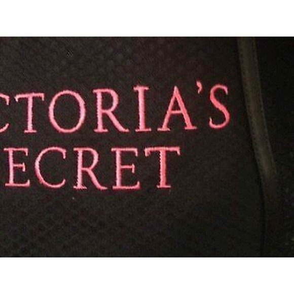 NWT-Victoria's Secret Black and Pink Mesh Tote - Picture 4 of 10